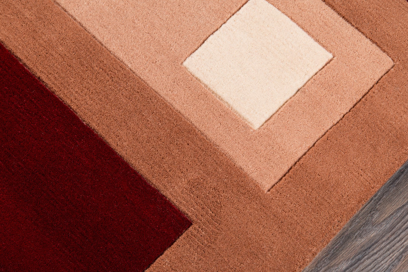 Luxurious New Zealand Wool Hand - Tufted Geometric Area Rug for Modern Spaces, NW - 50