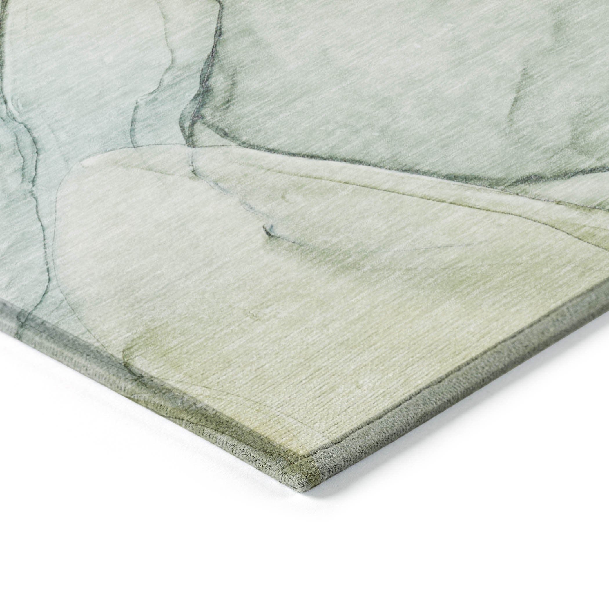 Modern Stain-Resistant Non-Skid Washable Gray & Purple Abstract Indoor-Outdoor Runner Rug