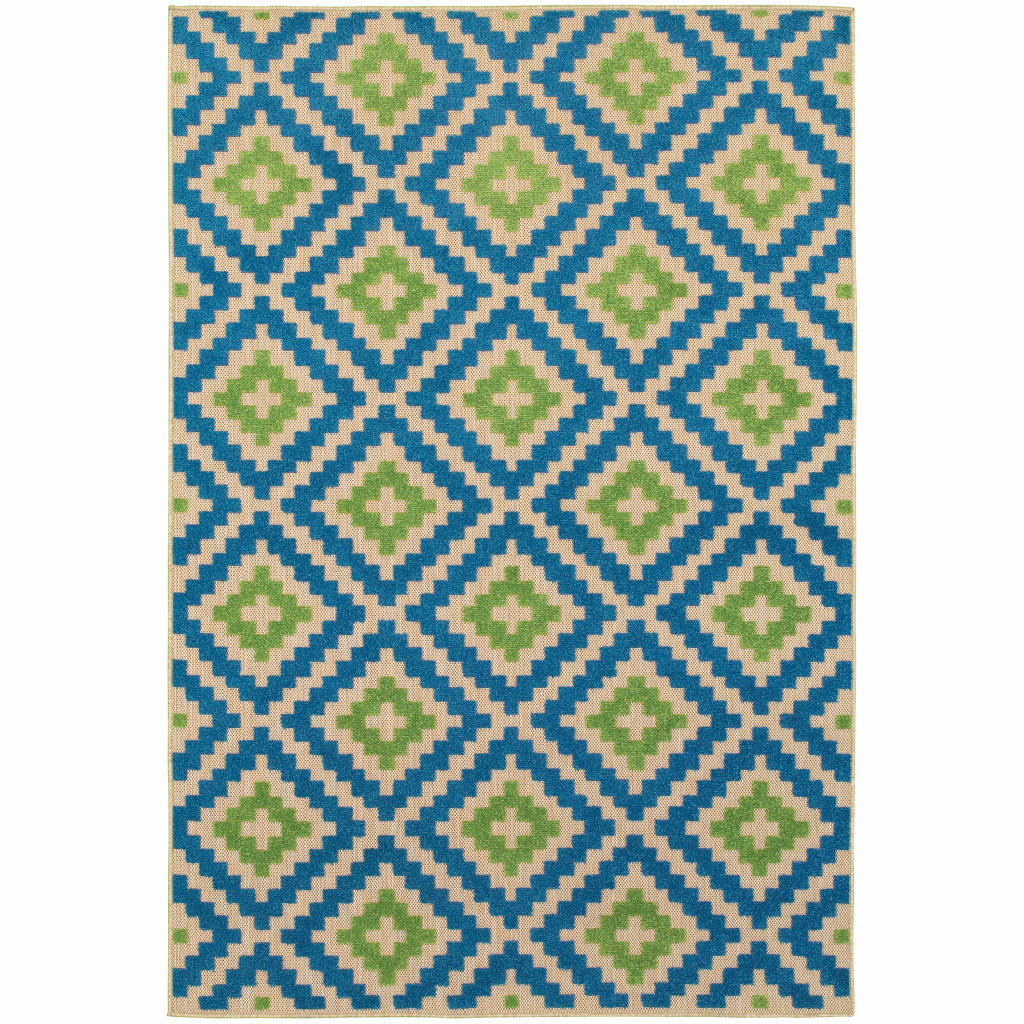 Stain-Resistant Outdoor Rugs with Stylish Geometric Design for Indoor & Outdoor Use