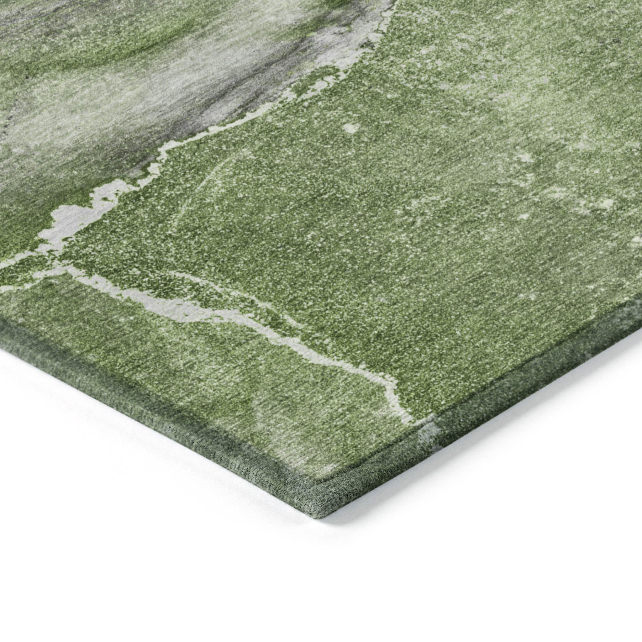 Lilac Abstract Washable, Non-Skid Indoor-Outdoor Runner Rug with UV Protection