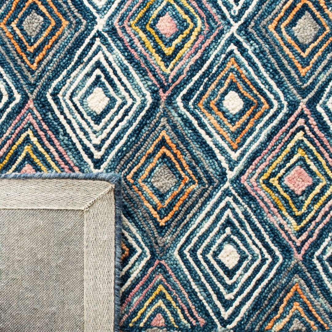 Luxurious Hand-Tufted Wool Rectangle Rug from India with Elegant Style