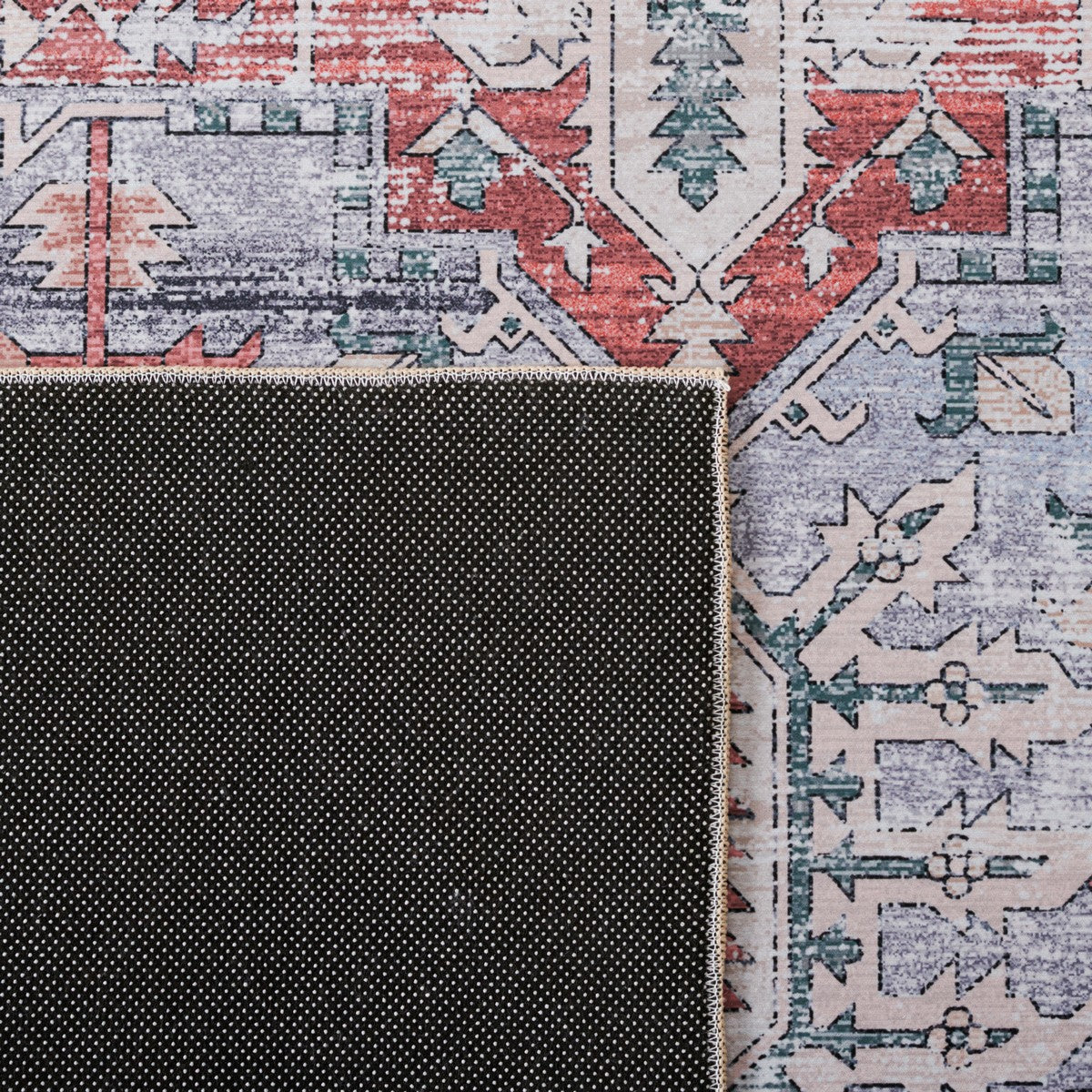 Tucson Traditional Power Loomed Polyester Rug - Non-Slip, Machine Washable for Simple Care