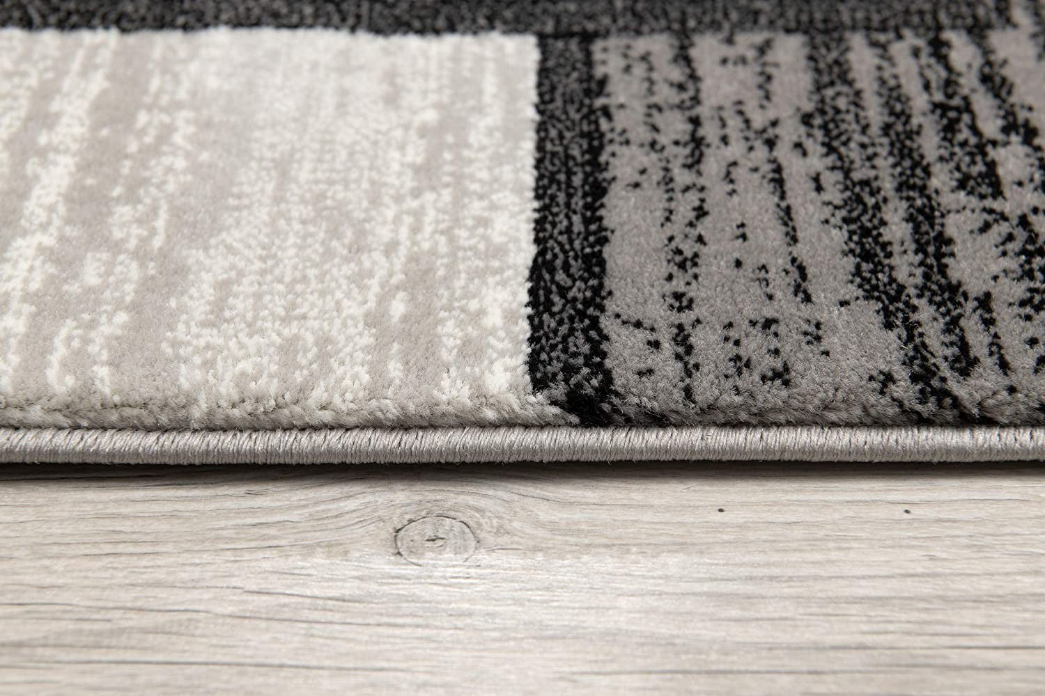 Stylish Gray Abstract Power Loom Runner Area Rug - Enhance Your Living Space with Artistic Design and Comfort