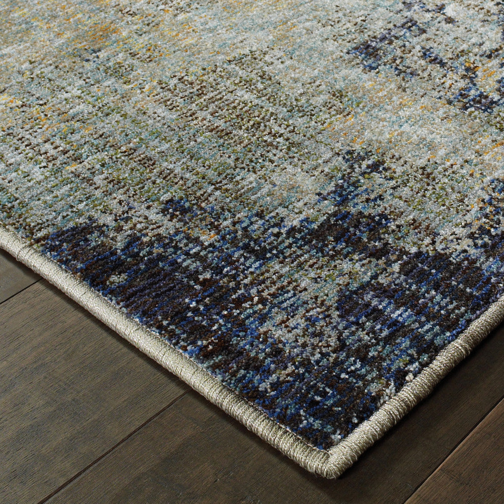 Stain-Resistant Navy Blue Abstract Area Rug for Warm, Stylish & Comfortable Rooms