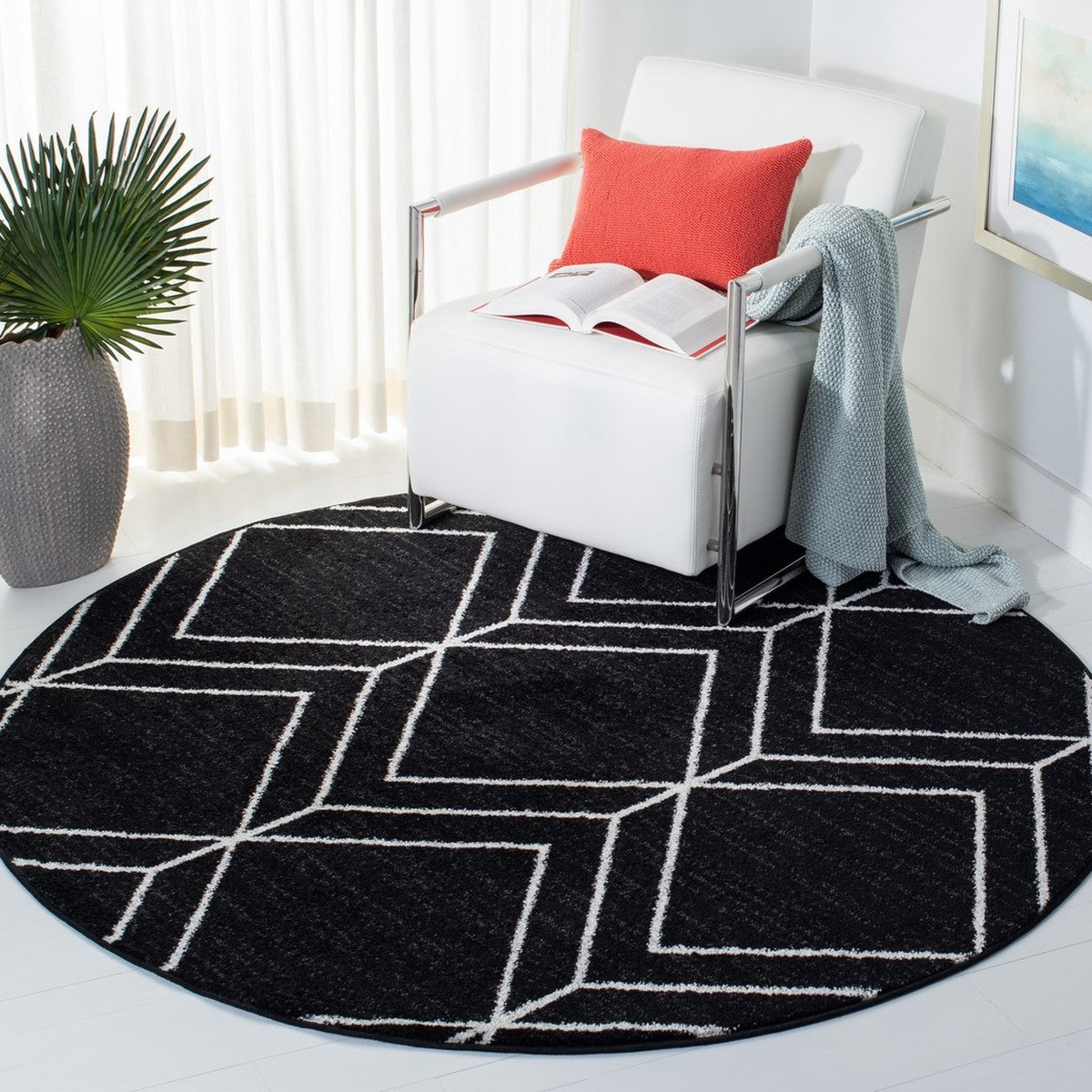 Stylish and Durable Adirondack Contemporary Power - Loomed Polypropylene Pile Rug for Versatile Decor