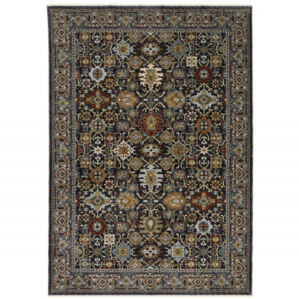 Stylish and Colorful Stain-Resistant Oriental Power Loom Runner Rug with Fringe, Ideal for Kid and Pet Spaces