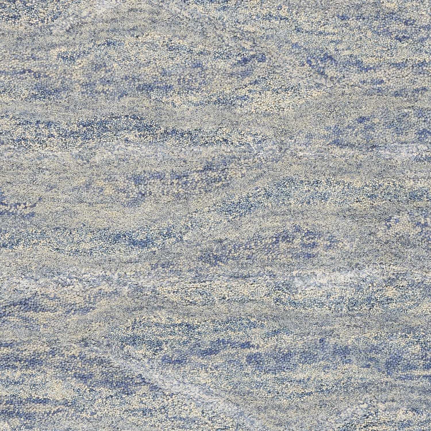 Exquisite Hand-Tufted Wool Blend Ocean Blue Breeze Area Rug with Viscose Highlights for Contemporary Home Elegance