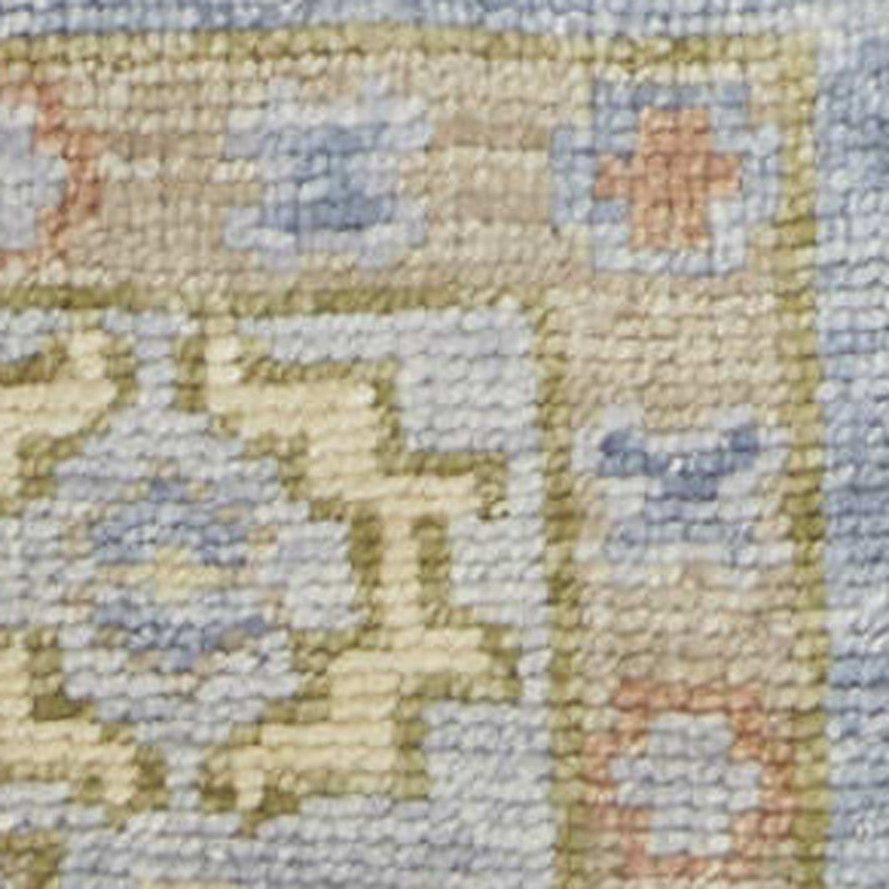 Artisan Hand Knotted Geometric Wool Area Rug with Fringed Tassels – Stylish and Stain-Resistant Home Decor