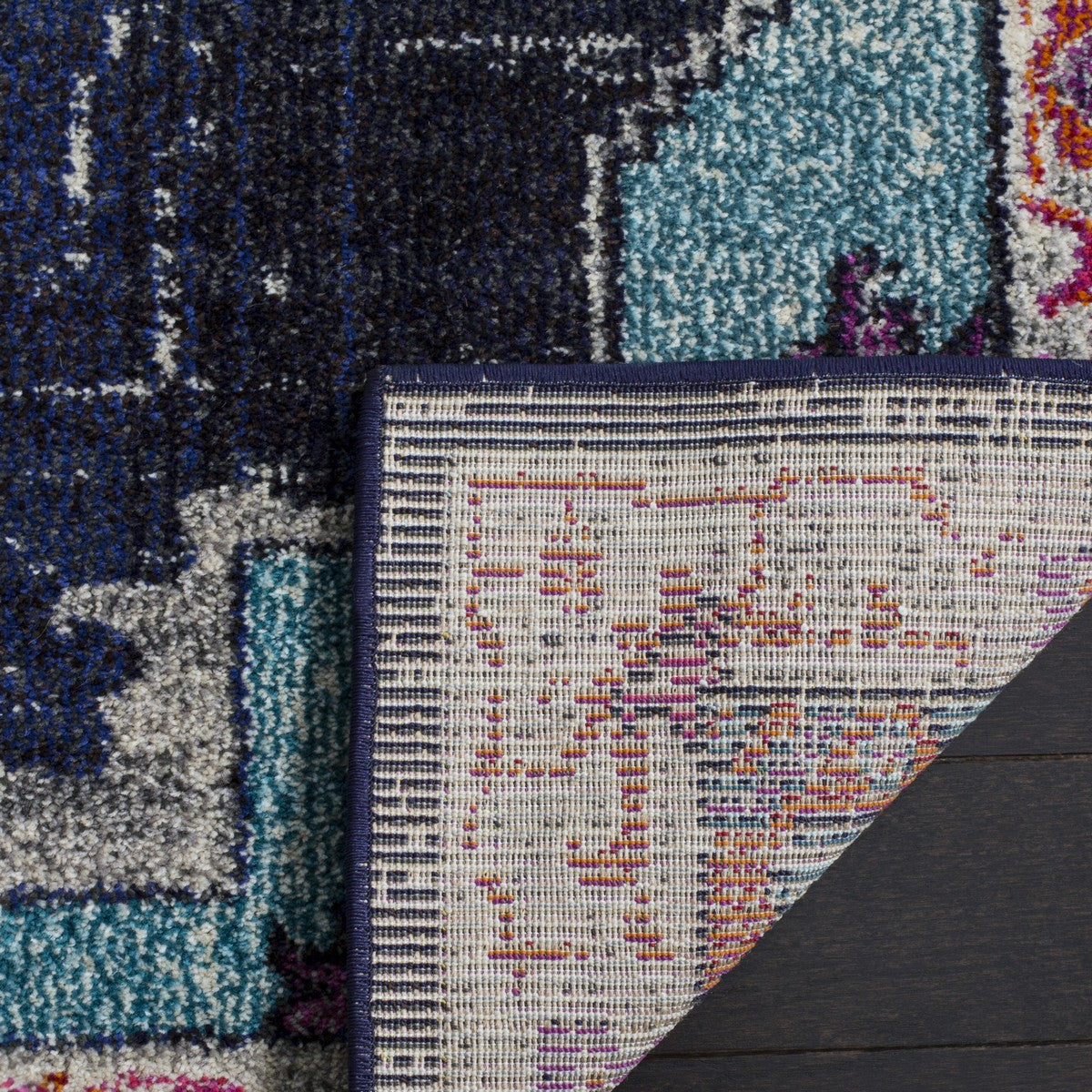 Monaco MNC254 Bohemian-Chic Area Rug with Striking Vibrant Colors and Long-lasting Polypropylene Texture
