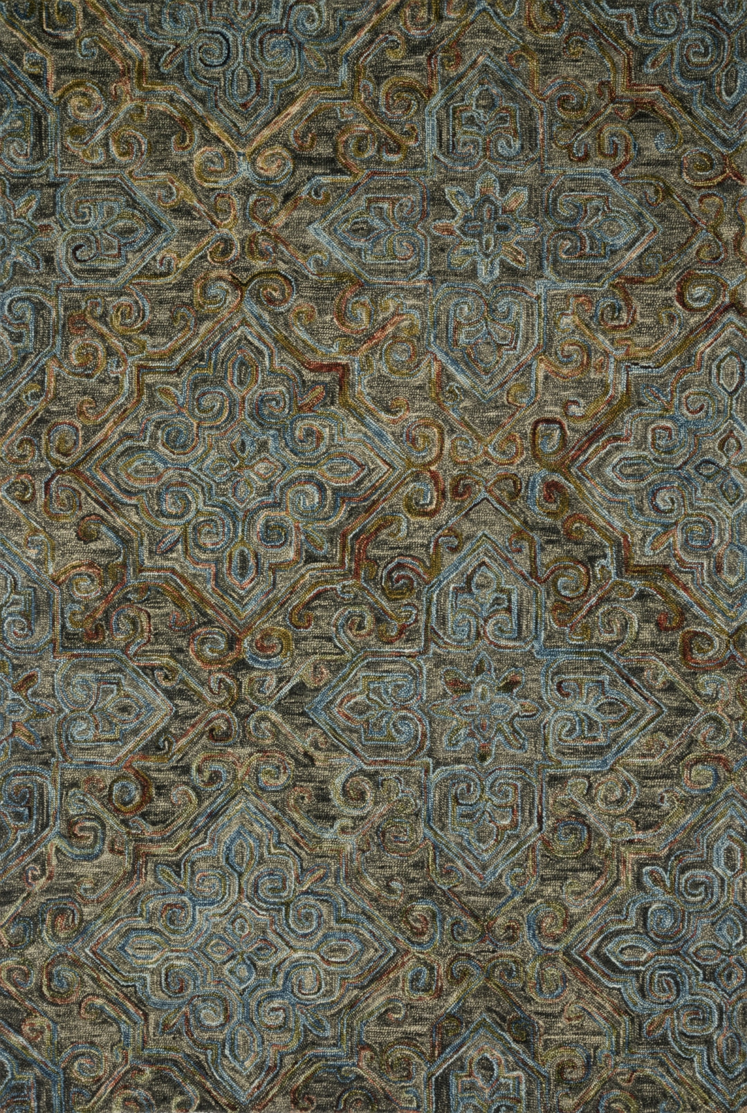 Victoria 100% Wool Hooked Area Rug with Graceful Patterns and Cozy Textures for Homes