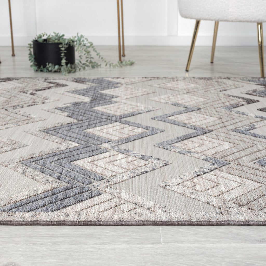 Stylish Indoor-Outdoor Blue and Ivory Chevron Outdoor Rugs for Elegant Spaces