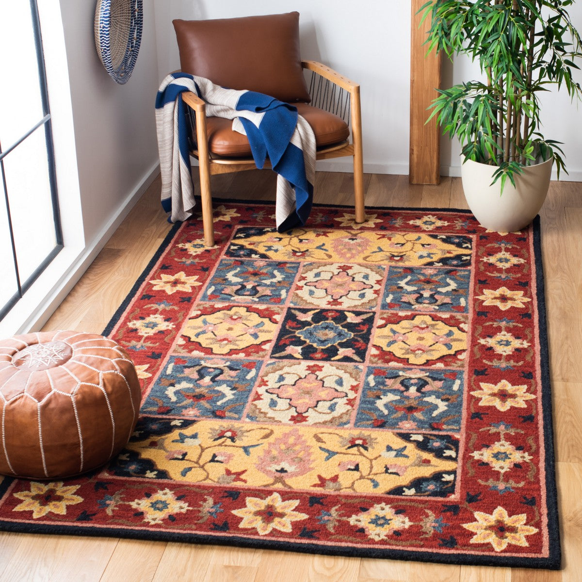 Luxurious Aspen Hand-Tufted Bohemian Floor Rug Crafted with 80% Wool and 20% Cotton for Cozy Home Decor
