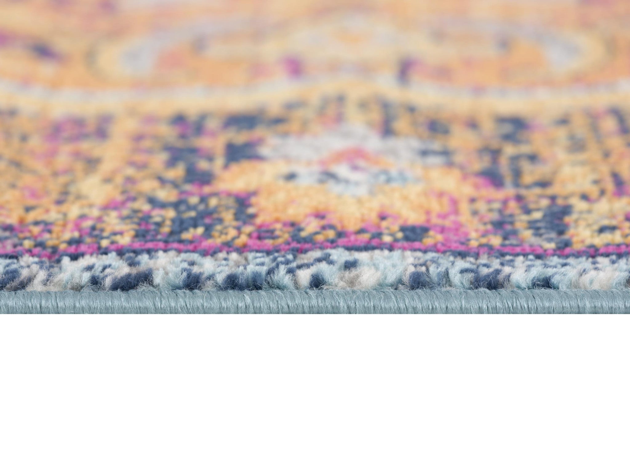 Luxurious and Stain-Resistant Rustic Orange Medallion Runner Area Rug for Your Traditional Home Decor
