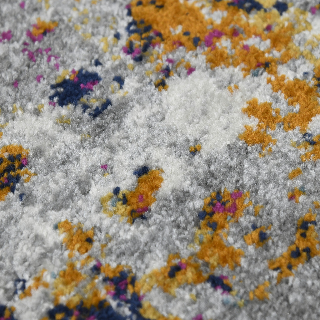 Stain-Resistant Blue and Pink Abstract Area Rug for Kid and Pet-Friendly Spaces