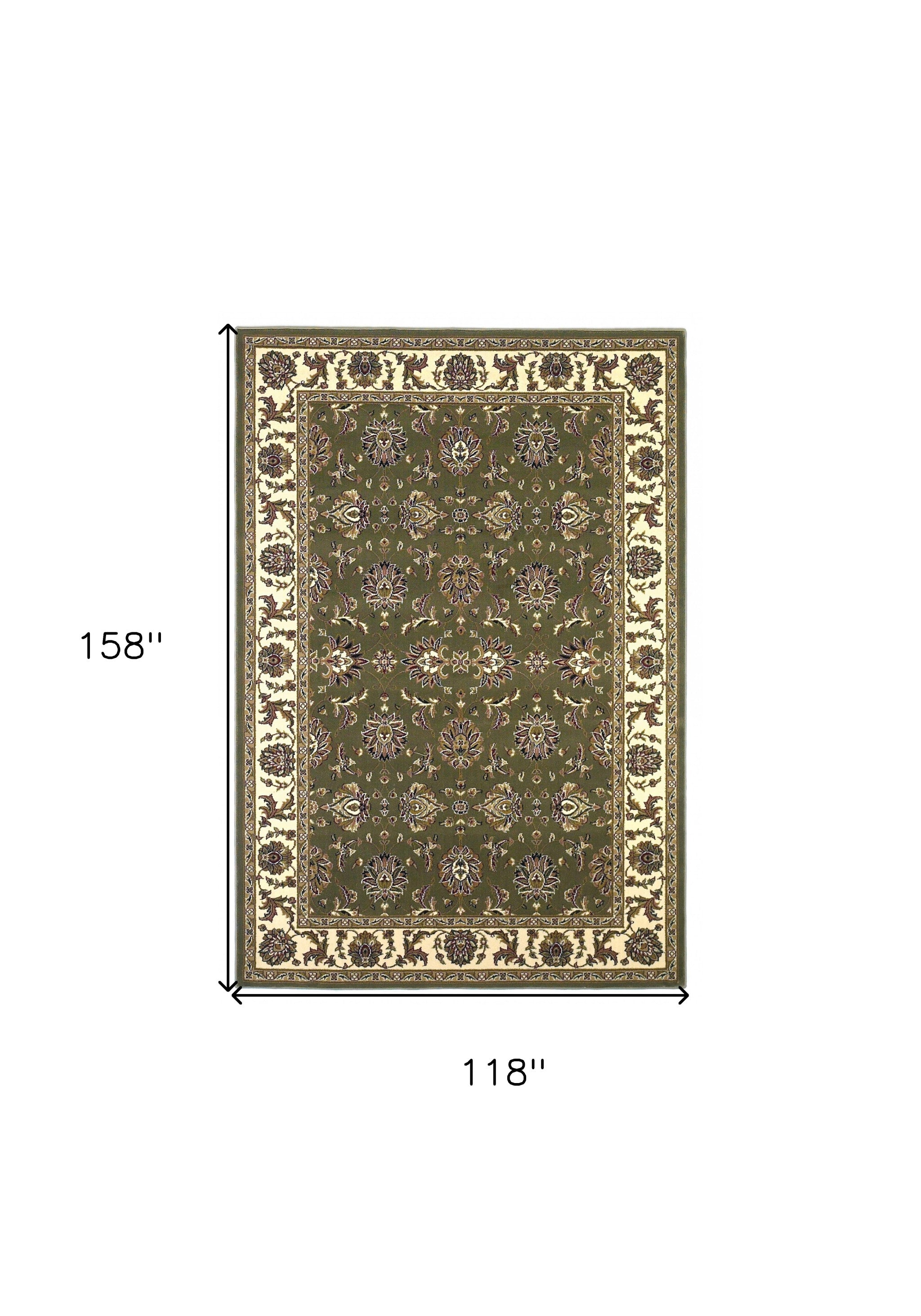 Exquisite Kashan Area Rug with Stunning Green and Ivory Design for Contemporary Elegance in Every Home Decor