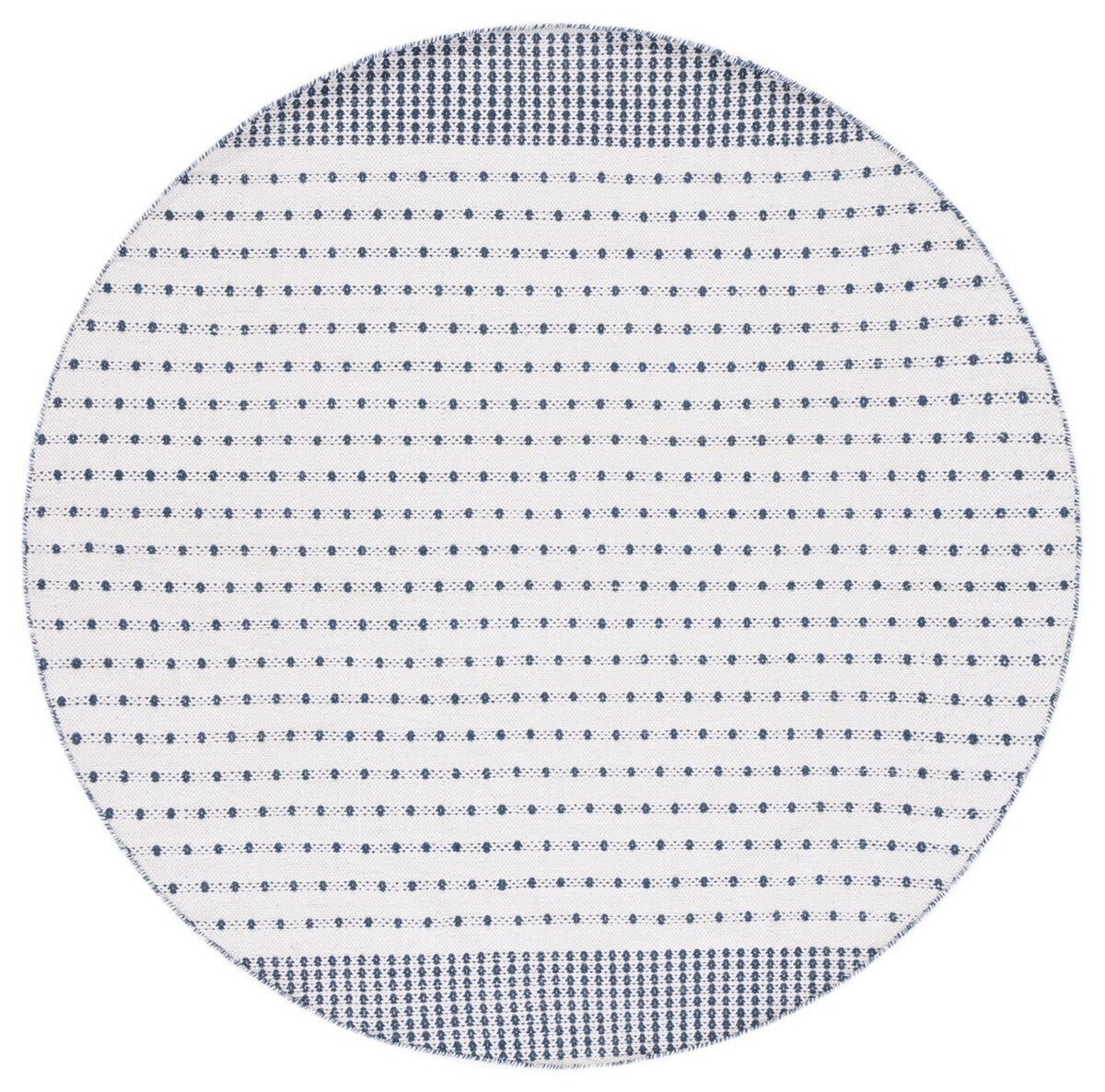 Stylish and Durable Hand - woven Bohemian Flat Weave Cotton Area Rug from India - Montauk 714