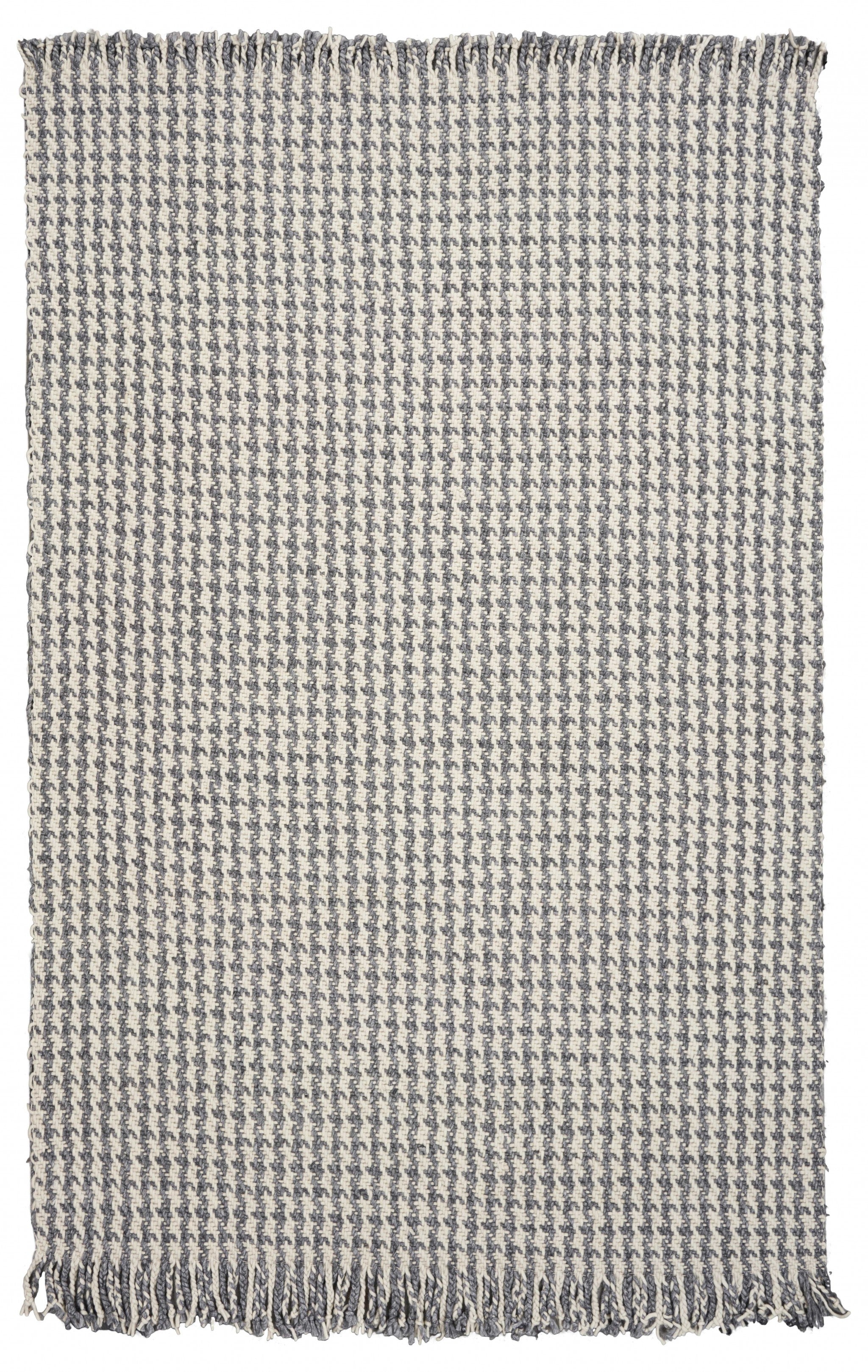 Exquisite Hand-Woven Gray and Ivory Wool Area Rug with Unique Artisan Craftsmanship Ideal for Creating Cozy Living Spaces