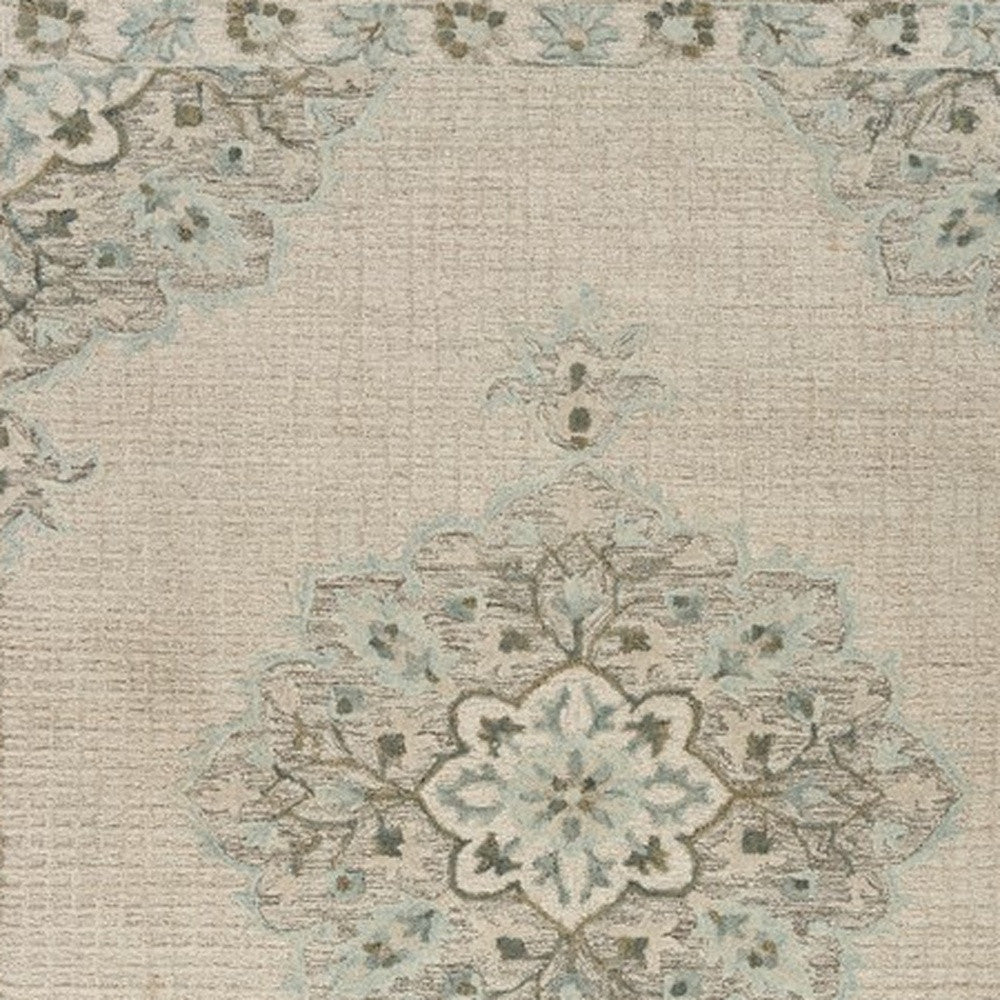 Exquisite Handmade Ivory Wool Area Rug for Interior Decoration - Infuse Every Room with Artistic Charm and Cozy Warmth