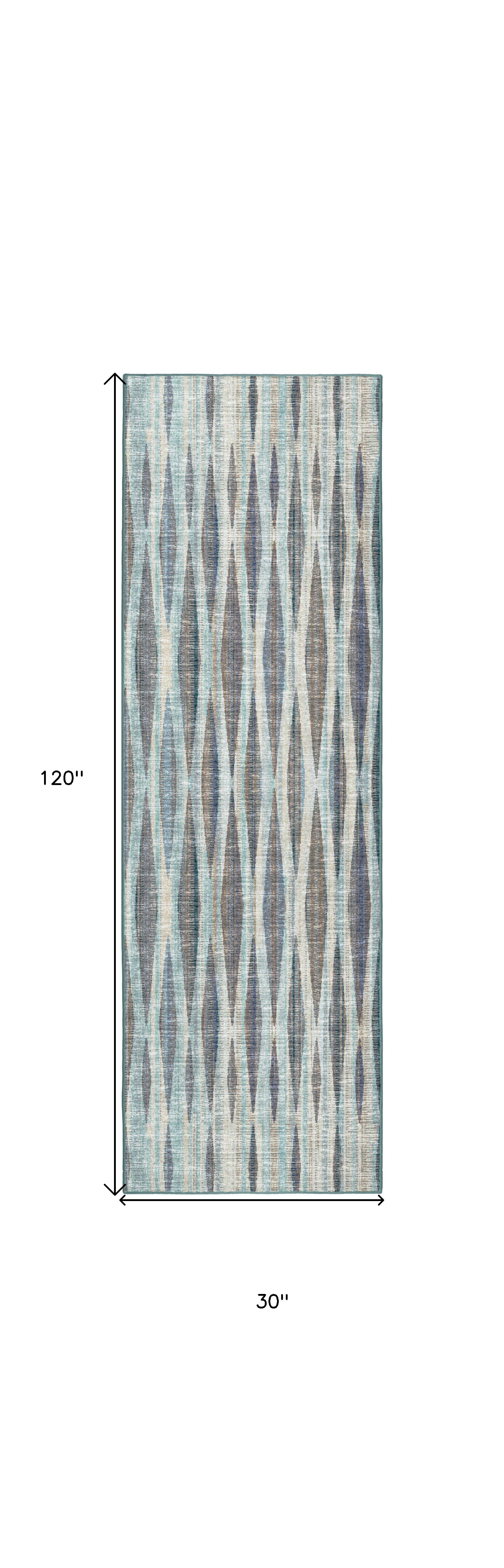 Stylish 3' x 10' Blue Ombre Tufted Runner Rug for Elegant Home Décor