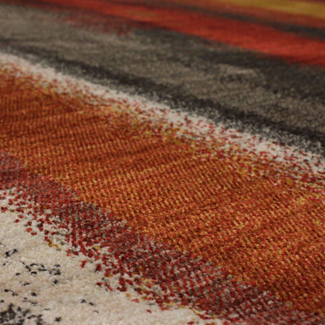 Eco-Friendly Soft Polyester Abstract Area Rug - Stain-Resistant & Durable Modern Design