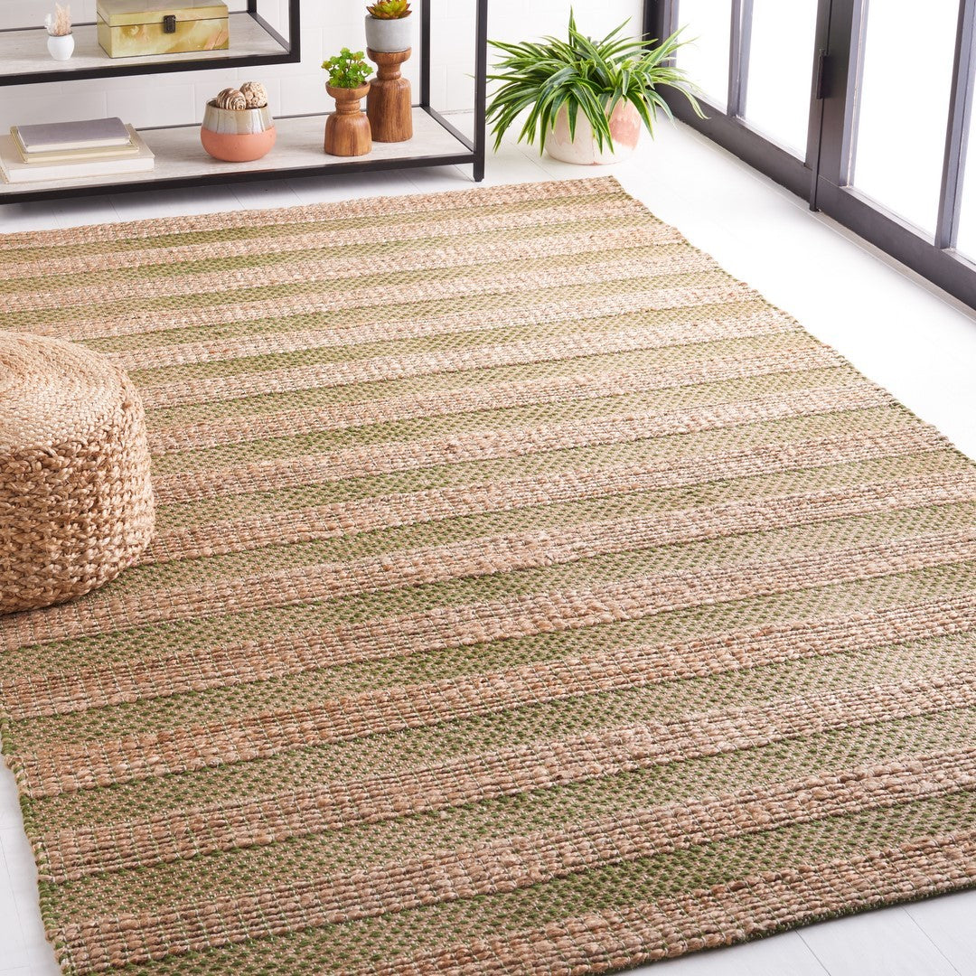 Stylish and Eco-Friendly 654 Flat Weave Rug Made of Jute and Cotton for Home Decor