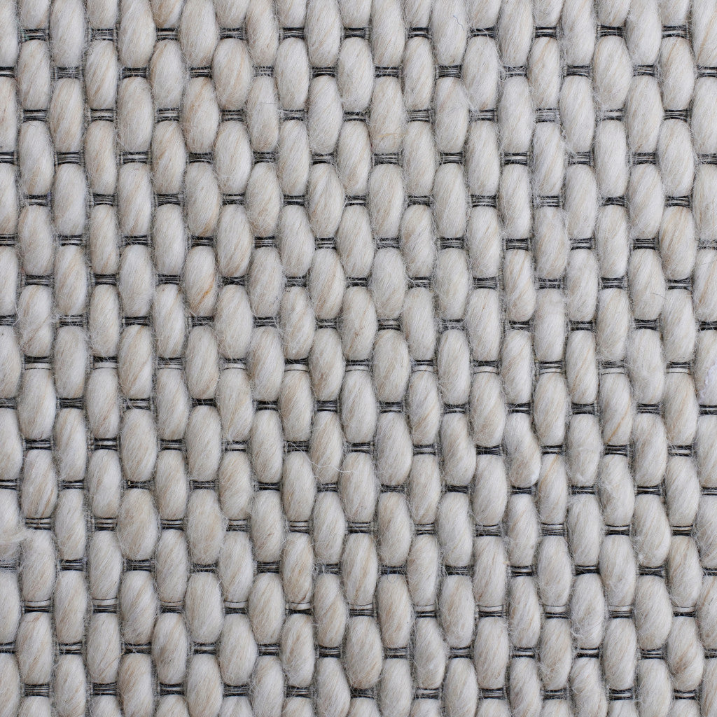 8x10 Foot Hand-Woven Beige Area Rug - Artisanal and Non-Slip for Any Decor
