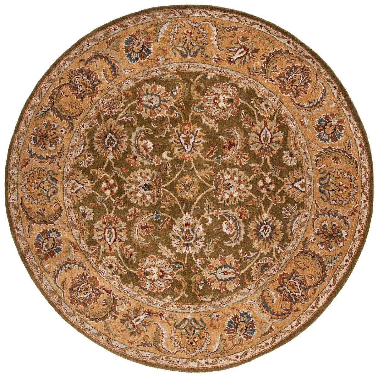 Elegant Hand - Tufted Wool Pile Rectangle Rug from India for Timeless Home Decor