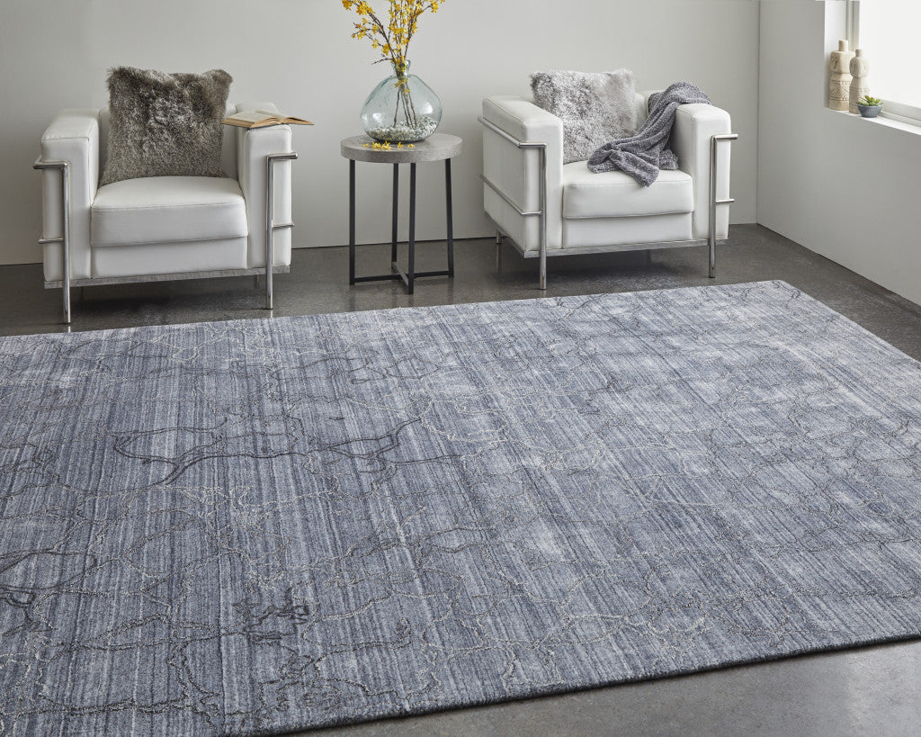 Unique Hand-Woven Abstract Area Rug in Premium Wool Blend for Style and Warmth