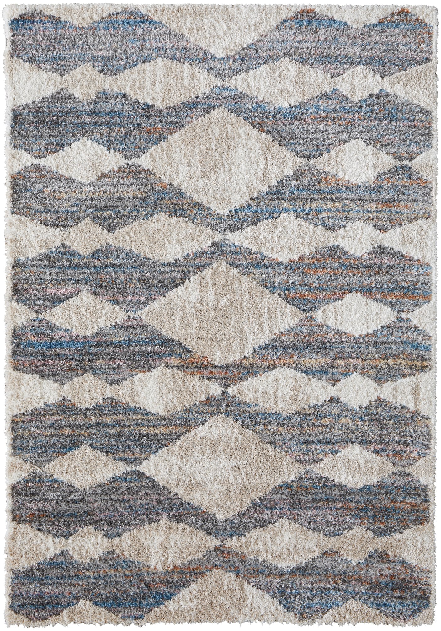 Feizy Mynka Machine-Made High-Pile Geometric Area Rug - Ideal for High Traffic Spaces, Pet and Kid Friendly, Stain and Fade Resistant