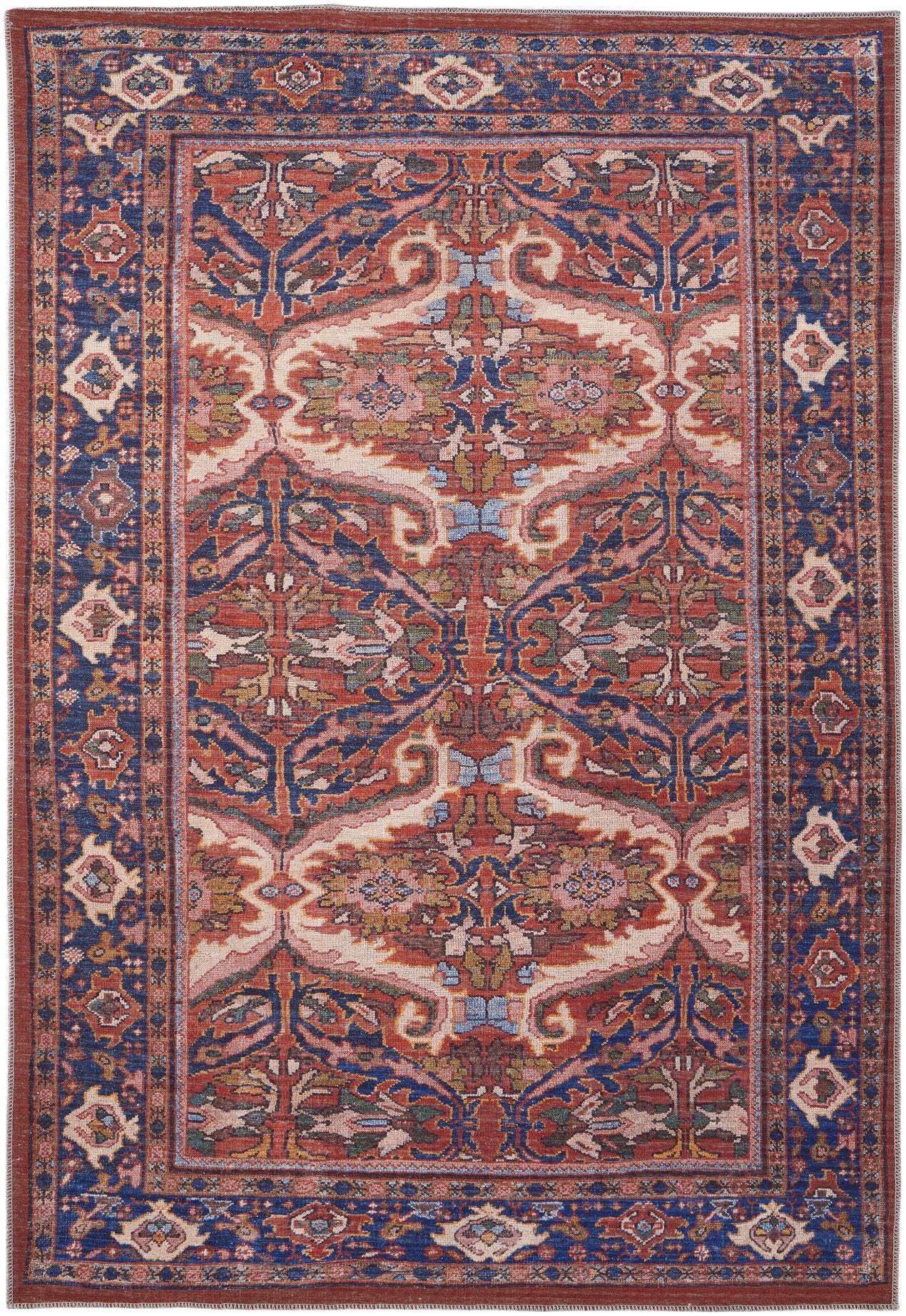 RLN39HMF Rawlins Polyester Medallion Rug: Vintage Charm, Intricate Patterns & Warm Colors