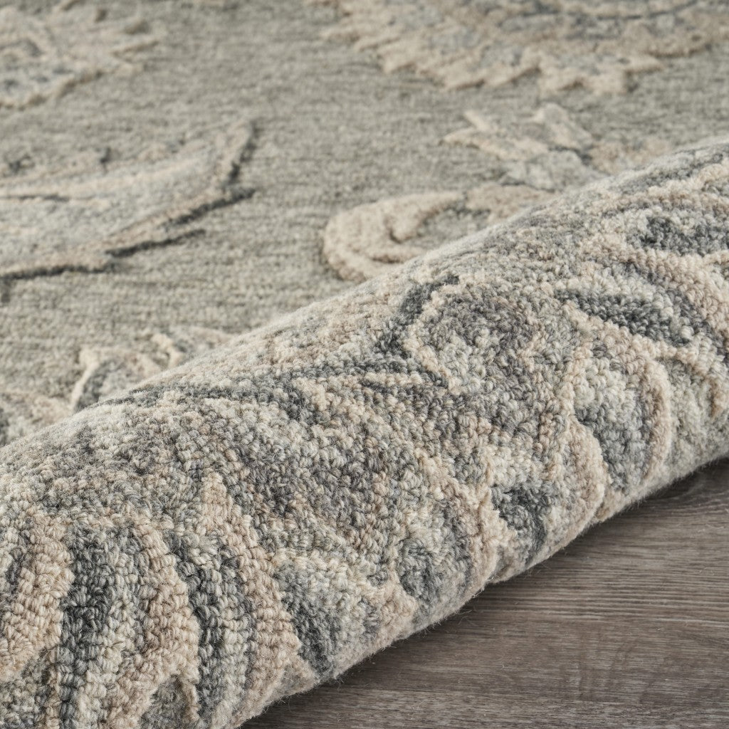 Stylish and Elegant Gray Wool Hand-Tufted Area Rug for Elevating Your Living Space Decor