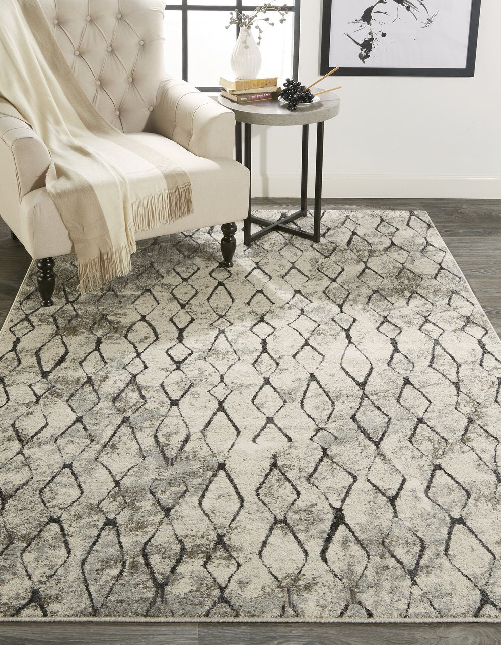 Kano Distressed Low Pile Area Rug - A Versatile, Stain-Resistant, and Pet-Friendly Carpet for Contemporary Modern Spaces