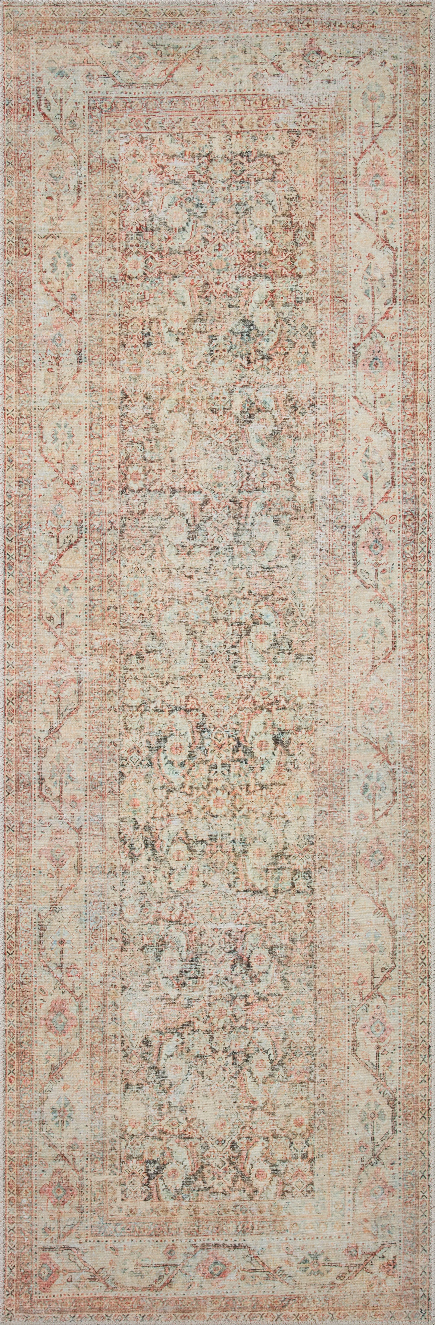 Loloi Adrian Collection Polyester Pile Rug - Vintage Look, Warm Hues, Budget-Friendly