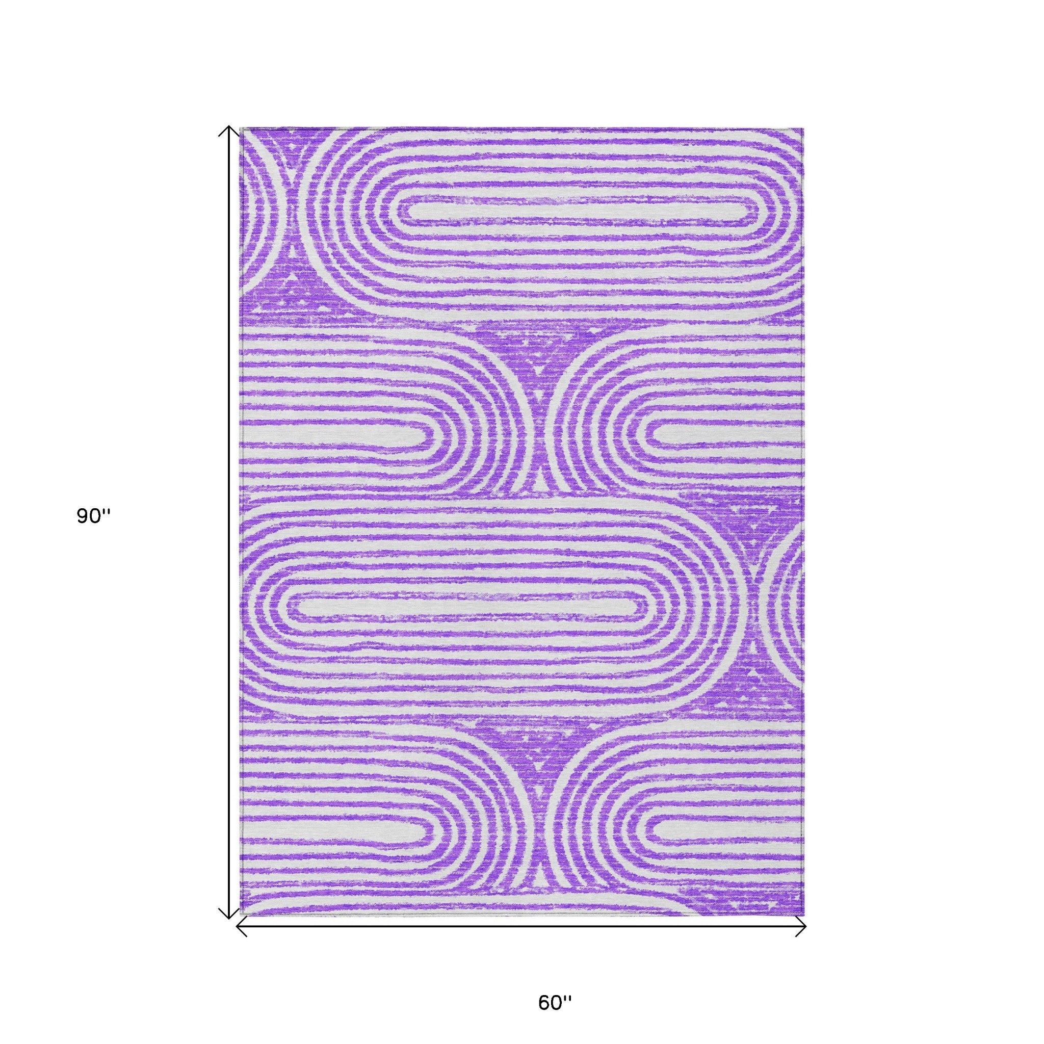 Modern Washable, Stain-Resistant & Non-Skid Abstract Indoor-Outdoor Runner Rug