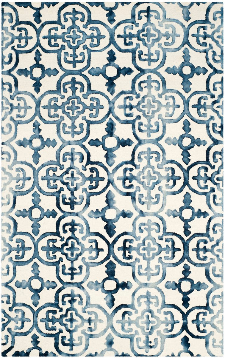 Safavieh Dip Hand-Tufted Wool Rug - Modern Moroccan Design in Navy & Ivory