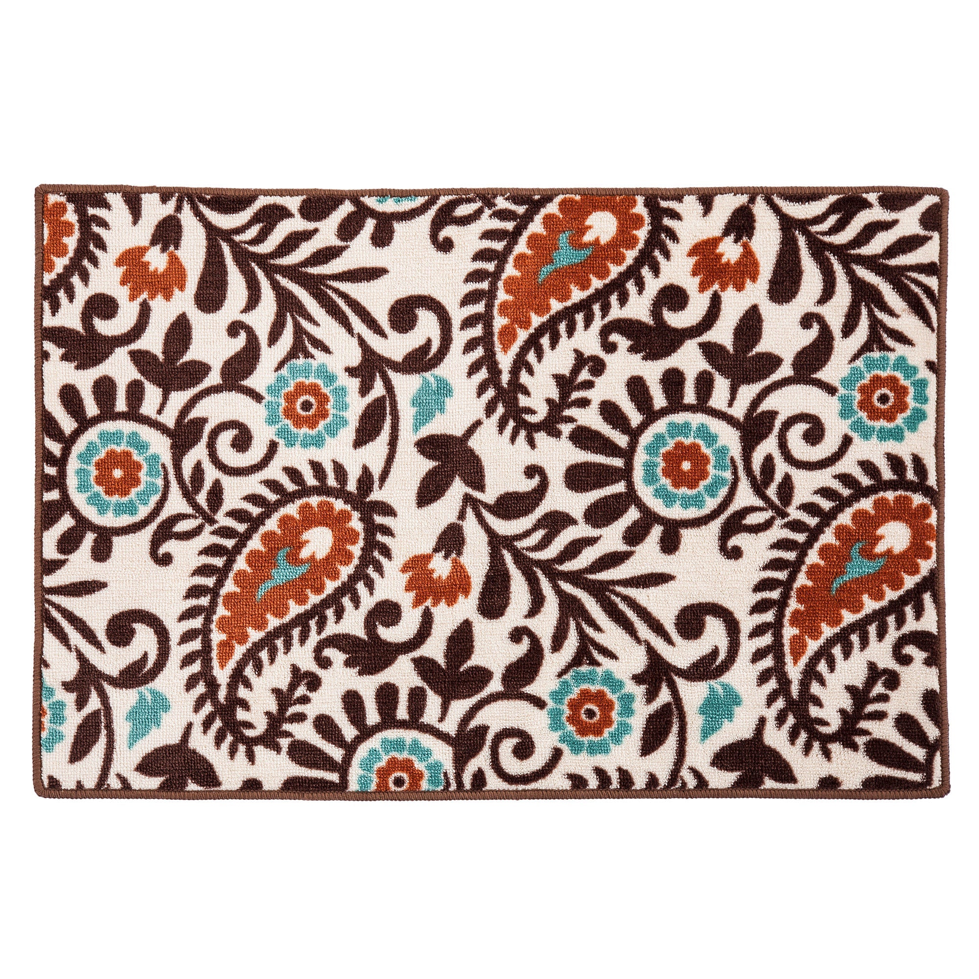 Rebecca Paisley Bathroom and Kitchen Rugs: Elegant Floral Design for Comfort and Style