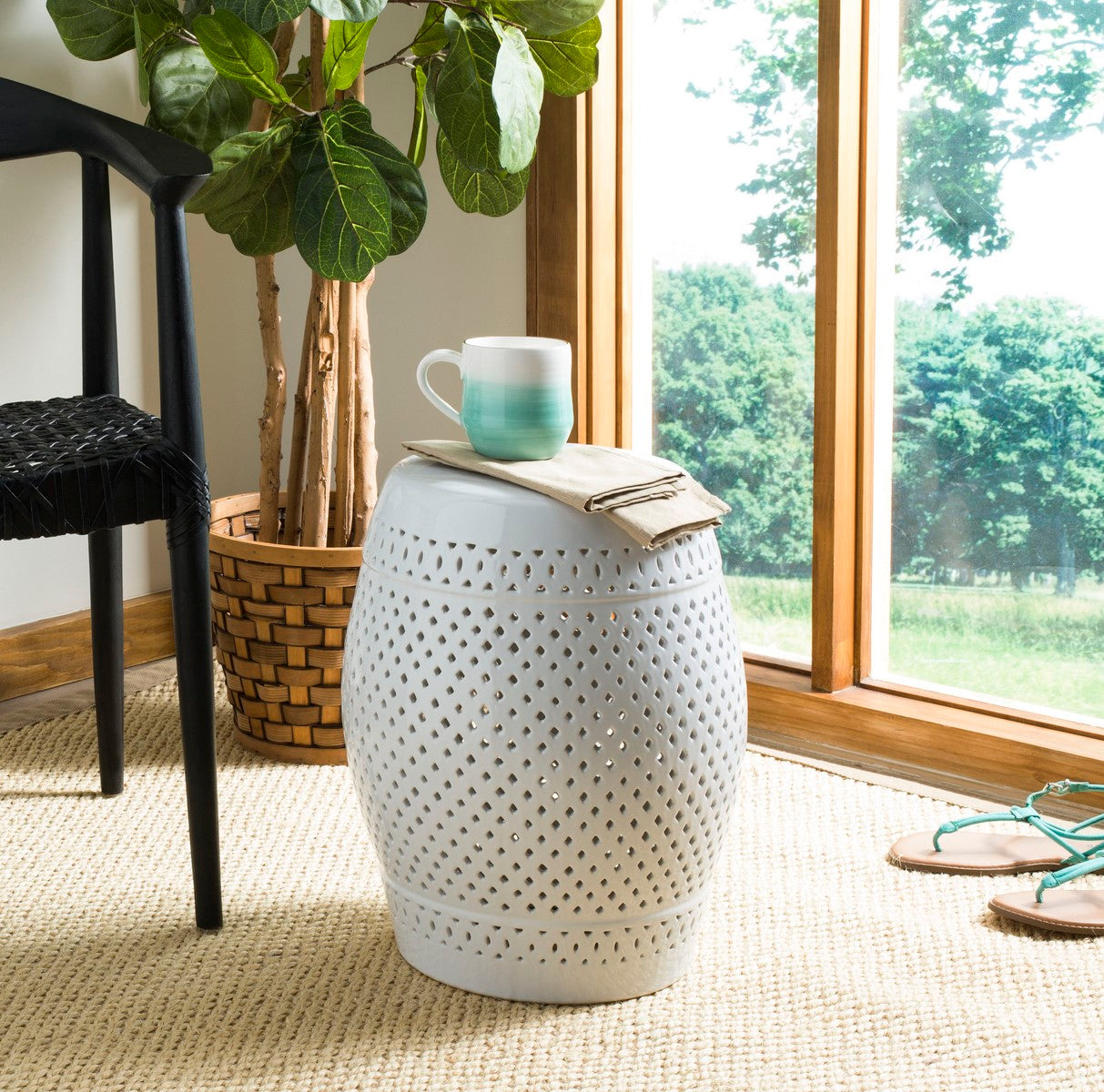 Soft, Textured and Eco-Friendly Power Loomed Rug for Coastal and Urban Spaces