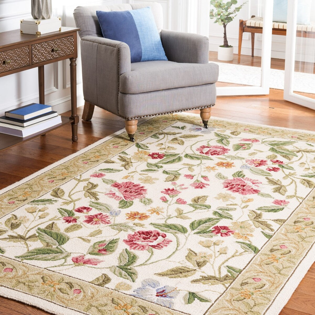 Exquisitely Hand - Hooked Wool Pile Rug, the Hk117: Offering Luxurious Softness and Distinctive Design for Every Home Decor