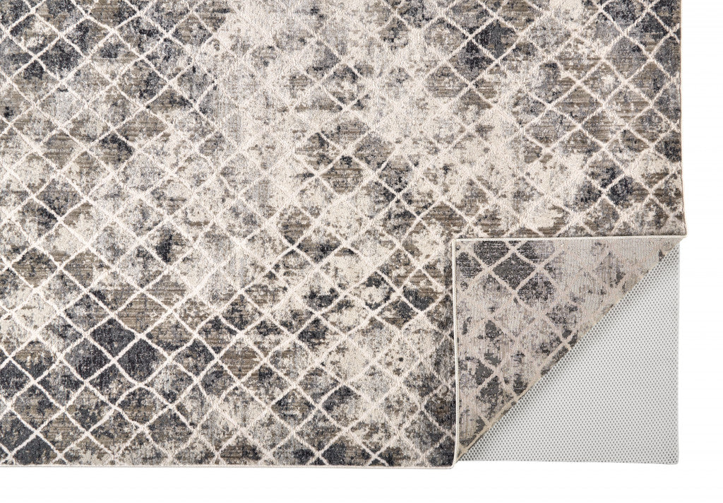 Elegant Stain-Resistant Area Rug in Ivory Gray & Taupe Abstract Design for Stylish Homes