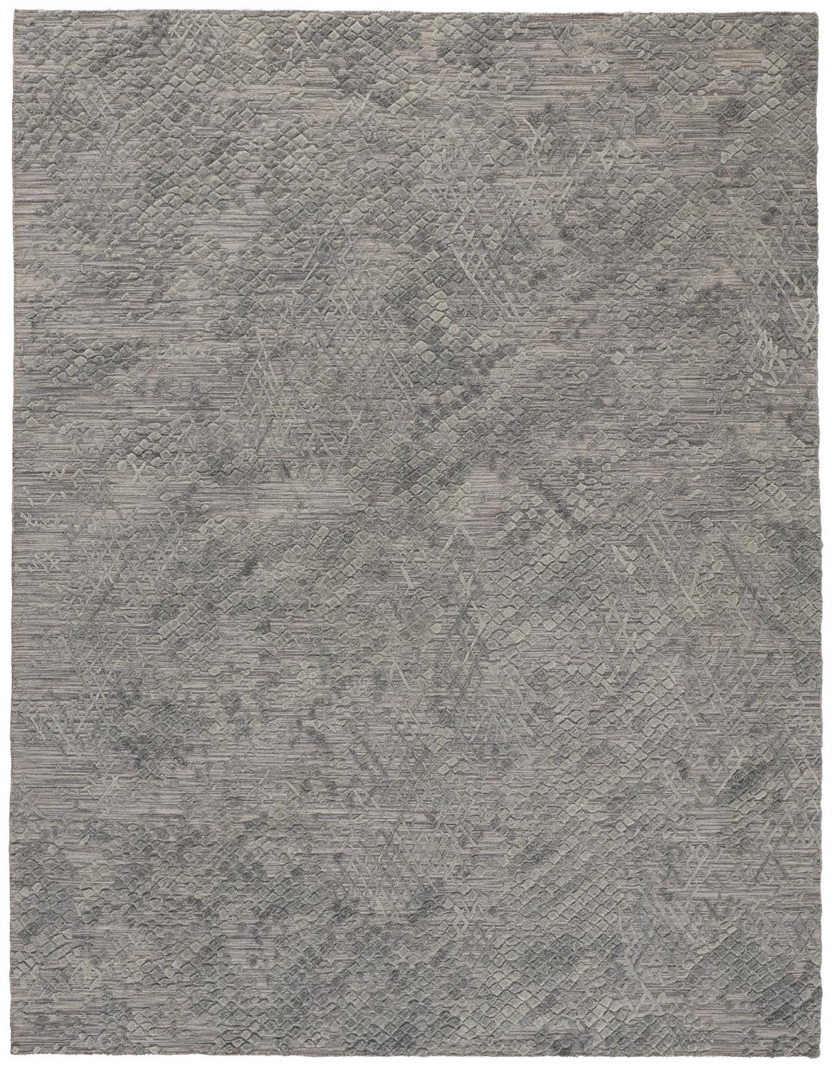 Exquisite Hand Woven Gray Abstract Area Rug for Home - Enhance Your Interior Decor with Authentic Artisan Craftsmanship