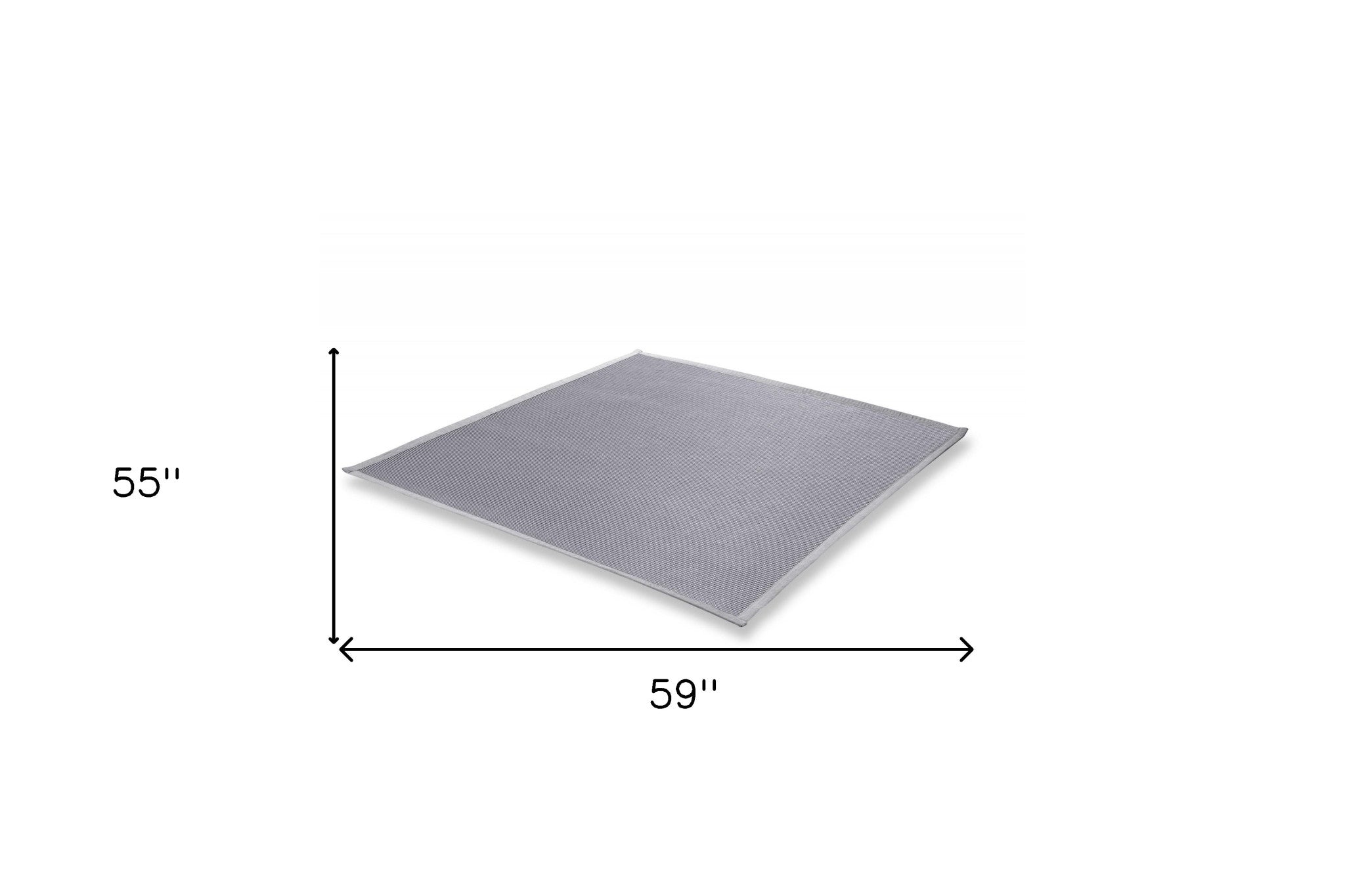 Stylish Outdoor Decor Enhancement - Chic Charcoal Gray Textiline Sunbrella Outdoor Area Rug for Durable Patio Use