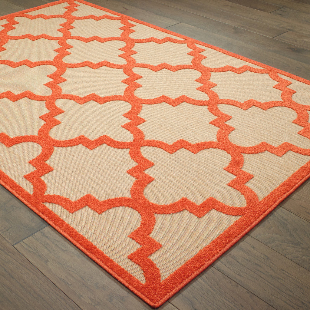 Stylish Stain-Resistant Green Geometric Outdoor and Indoor Area Rug for Decorating Modern Spaces