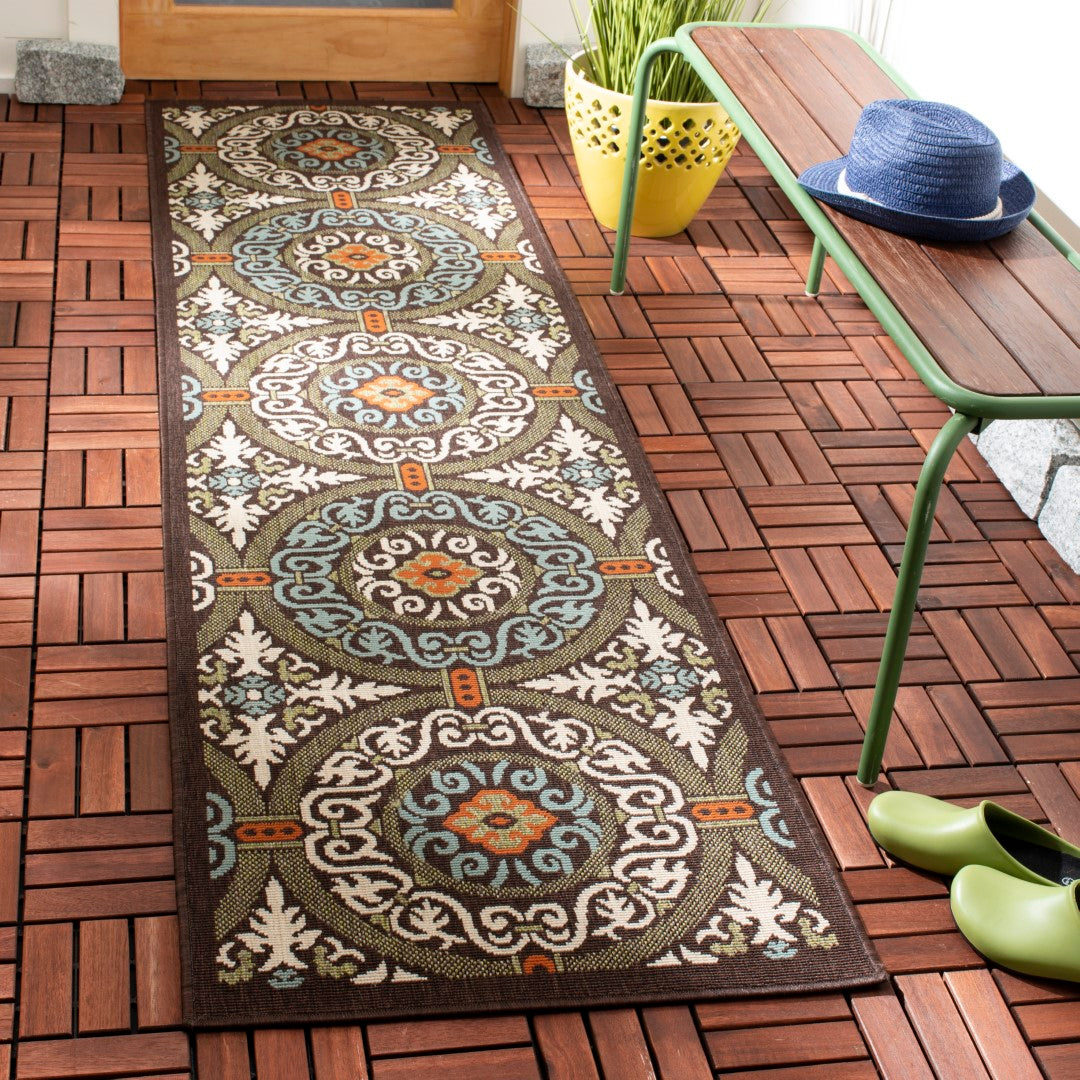 Exquisite Veranda Outdoor Rug with Fashionable Power Loomed Pattern, Sturdy Polypropylene and Polyester Mixture, Authentic Turkish Handicraft