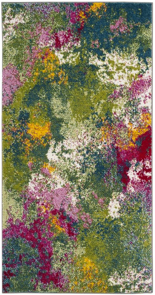 Exquisite Watercolor-Patterned Power Loomed Polypropylene Rug for Contemporary Home Decor and Ultimate Comfort