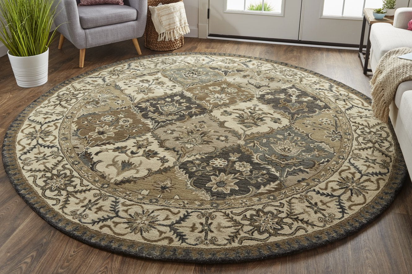 Eaton Hand-Tufted Wool Area Rug: Classic Persian & Indian Designs for Elegant Home Decor