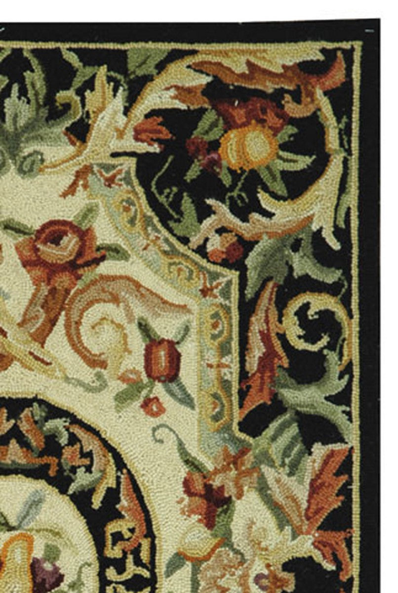 Chelsea Hand-Hooked Wool Rug - 100% Pure Virgin Wool Pile with Sturdy Cotton Backing, Boasting Timeless Design Elegance