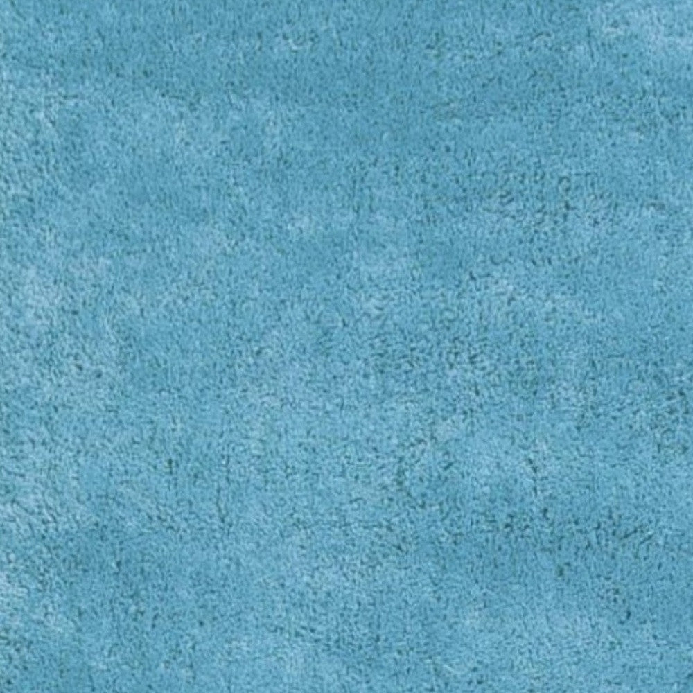 Charming Hand-Woven Polyester Blue Shag Rug for Modern Home Decor
