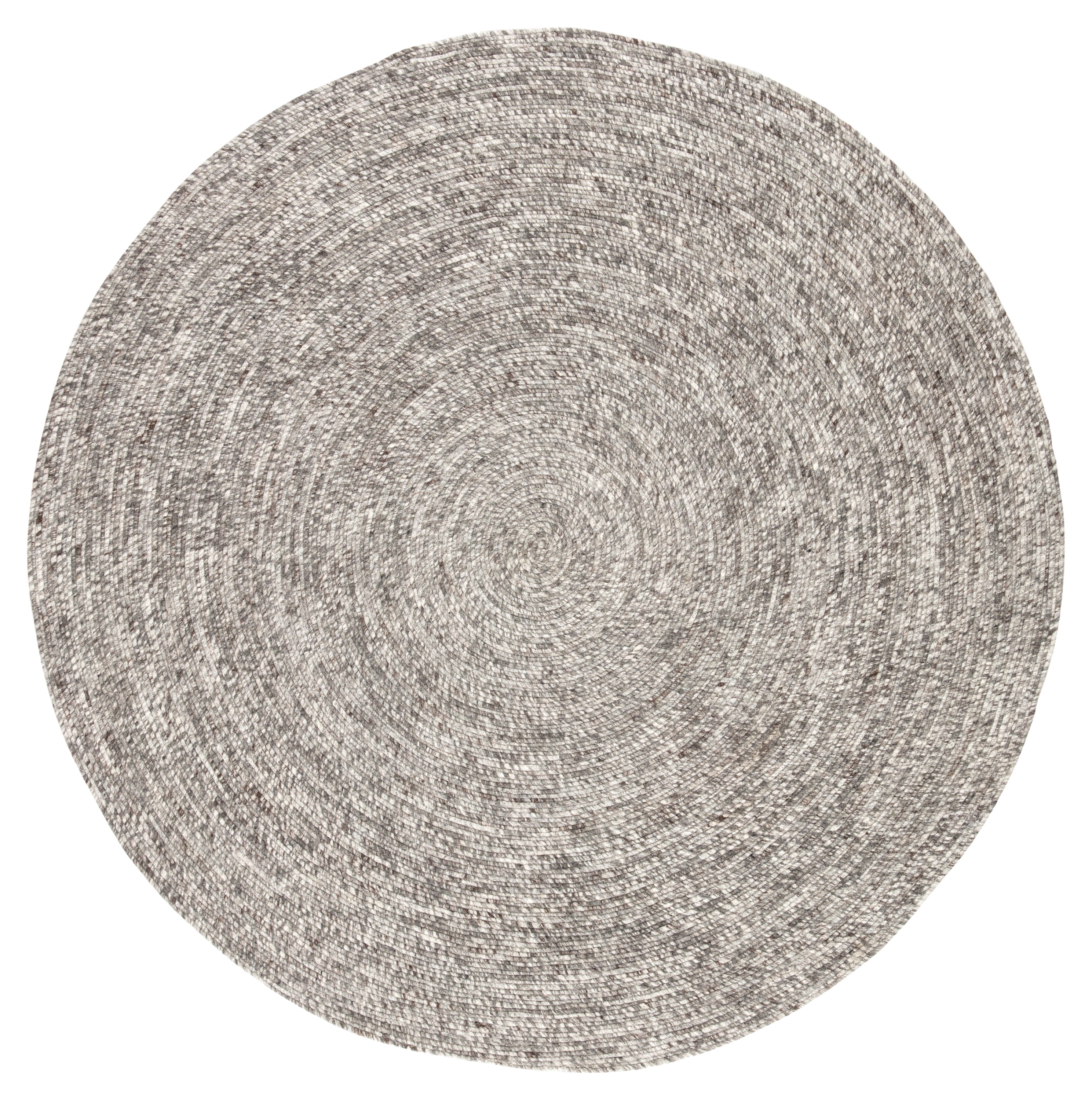 Exquisite Handmade Braided Circular Wool Area Rug from the Idriss Tenby Collection for Stunning Modern Home Decor