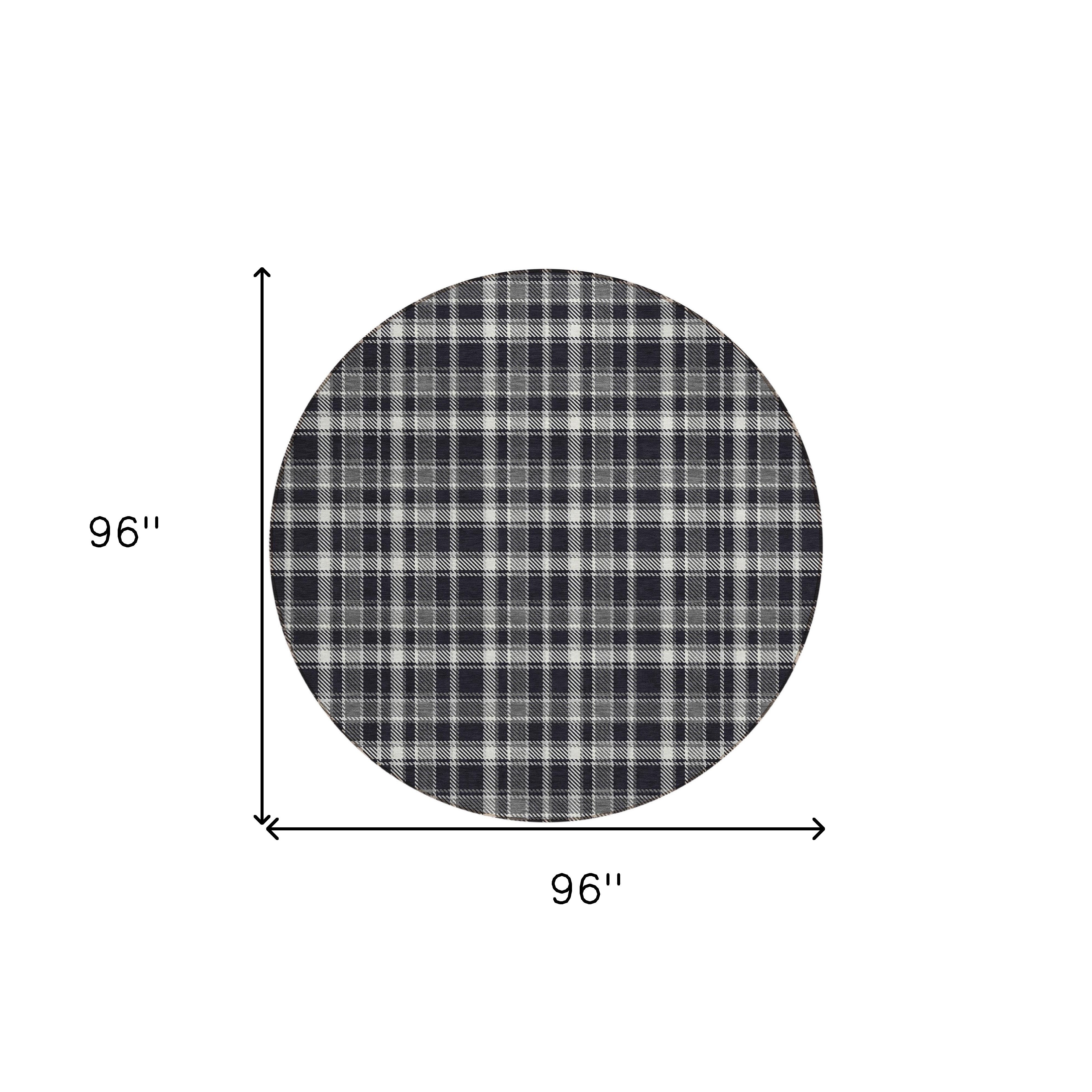 Indoor/Outdoor Stain-Resistant Non-Skid Washable Plaid Runner Rug for Pets