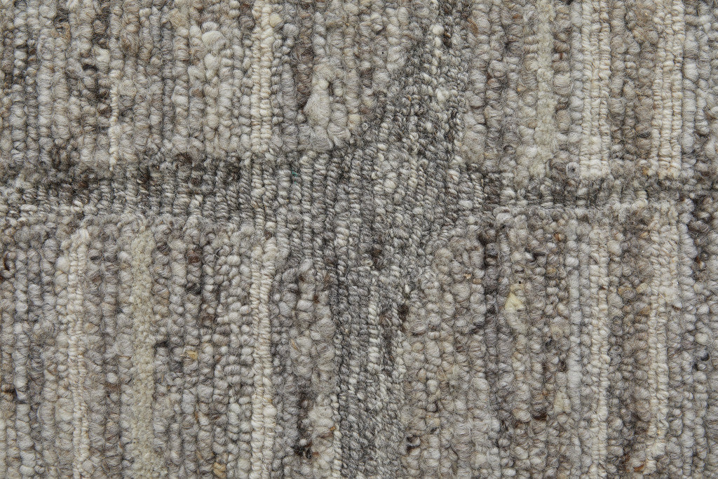 Unique Hand-Woven Taupe Abstract Area Rug for Artistic Home Comfort